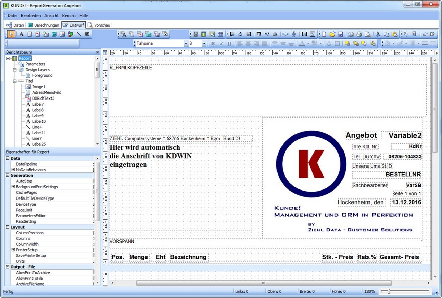 Der Reportgenerator